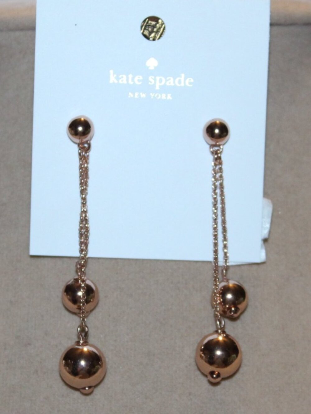 NWT Kate Spade "Have a Ball" Linear earrings.    SEXY!!!